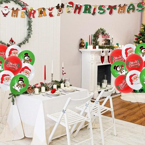 New 60pcs/set Christmas party decoration flag Santa Claus cake card balloon set Christmas Party New Year Home Decor Supplies