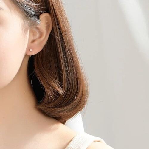 925 sterling silver earring creative half semi - circle ball ear ring ear bone wild simple personality men women boy girl ear je