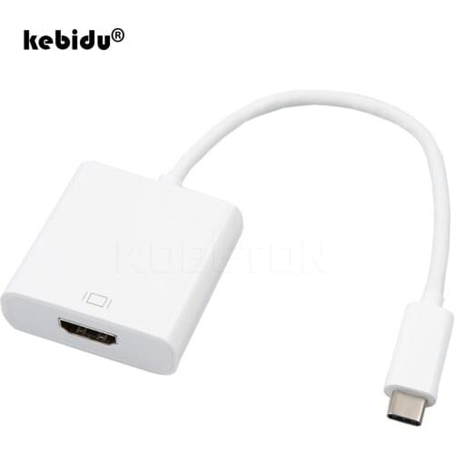 Kebidu USB-C USB 3.1 Type C to HDMI 4Kx2K Male to Female 1080P HDTV Adapter Cable For Macbook Laptop For Samsung S8/S8 Plus