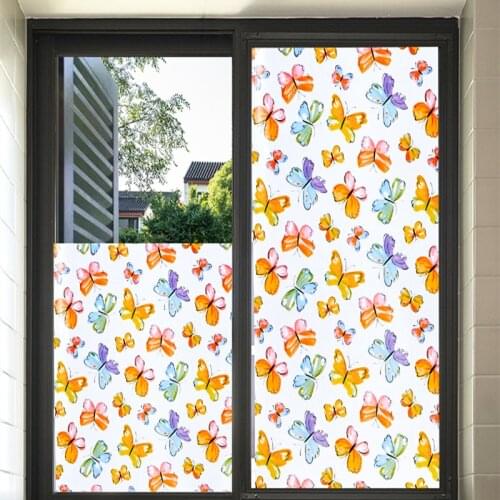 Variety of glue-free static glass film opaque 3D bathroom window sticker anti-privacy decorative window grille film