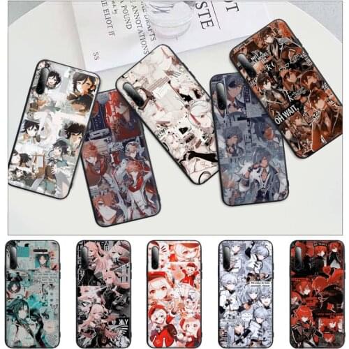Genshin Impact Black Silicone Mobile Phone Case Cover For Xiaomi Mi 6 A2 8 10 Lite 9 Se 9t Pro A1 Note 10 Lite