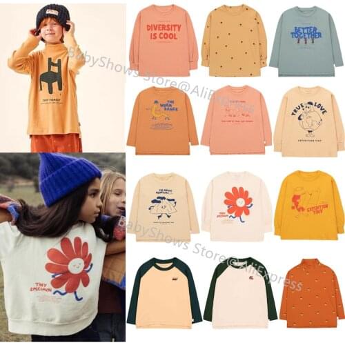 TC Brand Toddler Boy Girl T Shirt 2021 AW Autumn Cotton Cute Long Sleeve Kids Top O Neck Cartoon Baby Chidlren Tee Shirt Clothes