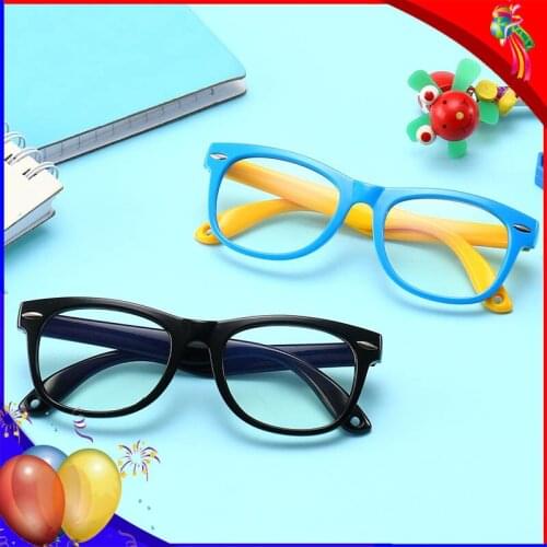 Kids Blue Ray Blocker Glasses Boys Girls UV400 Optical Spectacles Children Square Frame Computer Gaming Glasses Anti Eyestrain