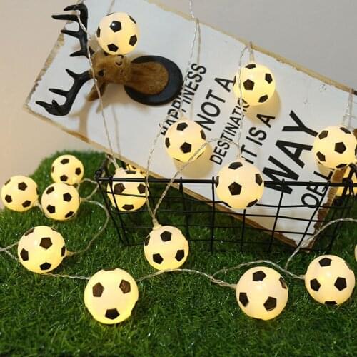 Fairy Light Football Led Light String World Cup Bar Wedding Party Decoration Christmas Holiday Lighting Garland Navidad Decor