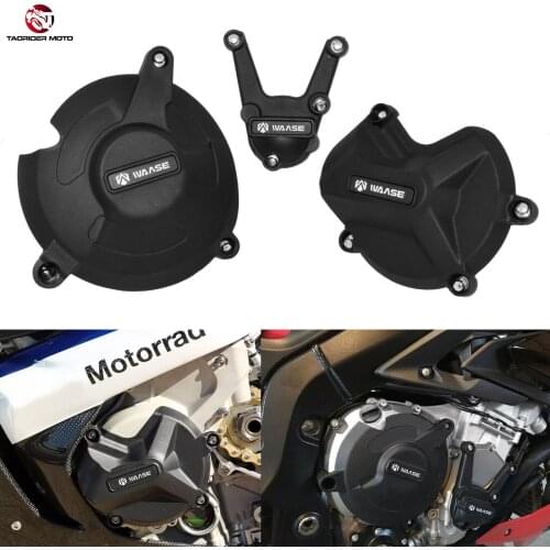 TAORIDER-MOTO Engine Guard Stator Clutch Pulse Cover Protector Set For BMW S1000RR 2017-2018 S1000R 2017-2020 S1000XR 2015-2019