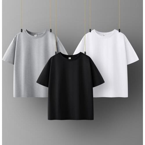 Women Soft Cotton T-shirt O-NECK Solid color Lady Tees Short Sleeve Summer Womens clothing All match Female T-shirts