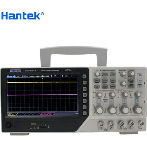 Hantek Official DSO4204B USB Oscilloscopes Digital 4Channels 200Mhz 1GS/s Sample Rate PC LDC Display Electric Osciloscopio