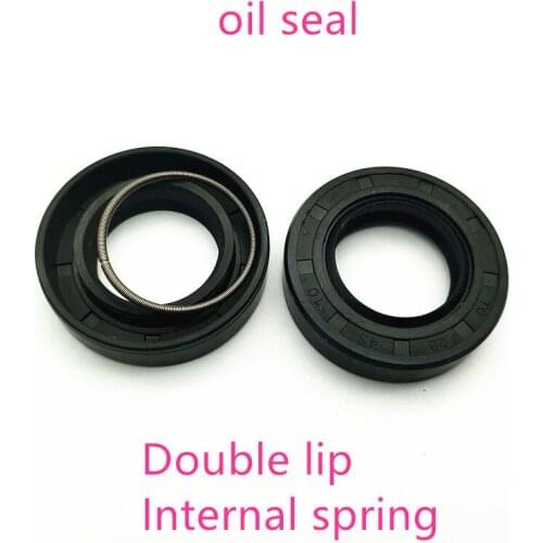 NBR framework oil seal TC21 22 23 24 25*32 33*4 5 6 7 10 mm double lip with clamp spring