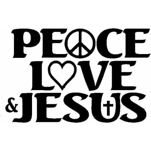 Beautiful Fashion Jesus Christian Car Decal High Quality Personalized PVC Anti-UV Car Stickers Waterproof Sticker Black/White