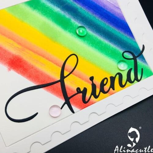 DIE CUT METAL CUTTING DIES die cut friend letters Alinacraft Scrapbook paper craft album card punch knife art cutter die