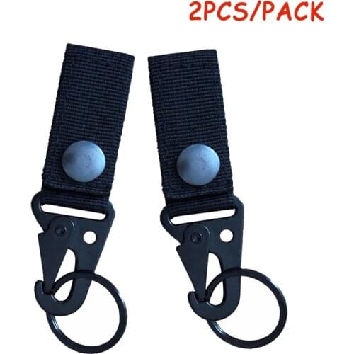 2PC 1PC Nylon Carabiner Molle Climb Accessory Buckle High Strength Keychain Hook Waist Belt Vest Backpack Hanging Outdoor Tools