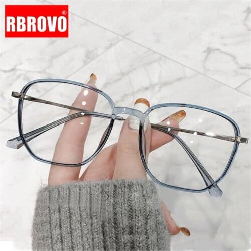 RBROVO 2021 Oversized Glasses Frames Women Vintage Eyeglasses Frame Women/Men Light Glasses Fashion Luxury Eyewear For Woman Man