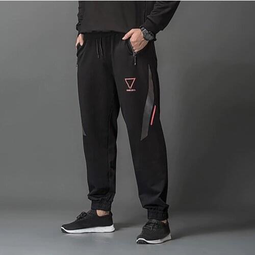 Autumn men sports pants sweatpants plus size big 6XL 7XL 8XL man geometric pants Stretch Elastic waist home casual simple pants