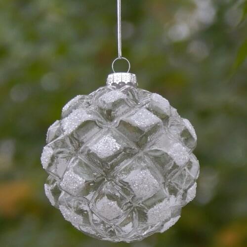 Christmas decorations Christmas Tree Pendant transparent white Christmas Glass Ball