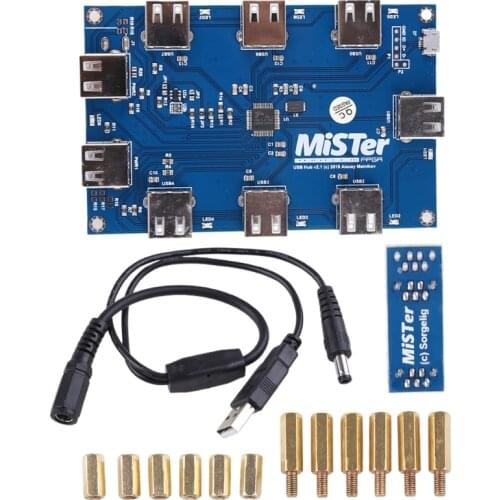 Manual welding MisTer USB Hub v2.1 board For MisTer FPGA 7 USB Ports