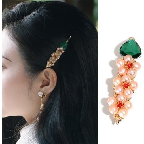 Star hairpin hairpin side clip hairpin temperament gradient flower hairpin high quality pin headdress female