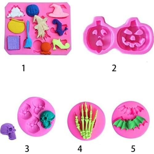 Silicone Chocolate Molds for Halloween Wedding Wax Jelly Fudge Hard Candy Mould Kitchen Baking Molds Decoration Cake Mold