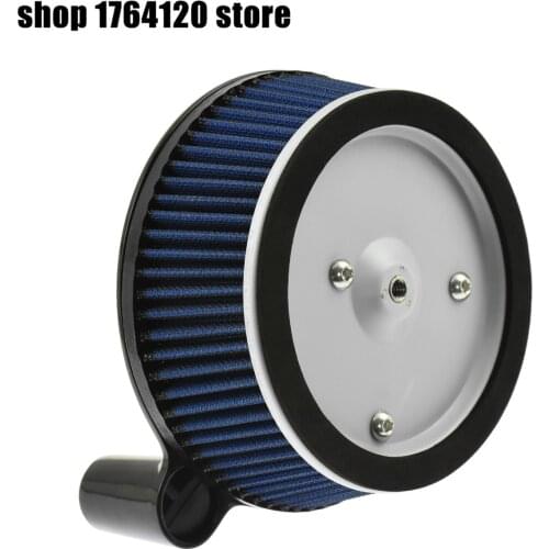 Motorcycle Air Filter System Blue Cleaner Aluminum For Harley Touring Street Glide Road Glide 2000-2007 Dyna 00-17 Softail 00-15