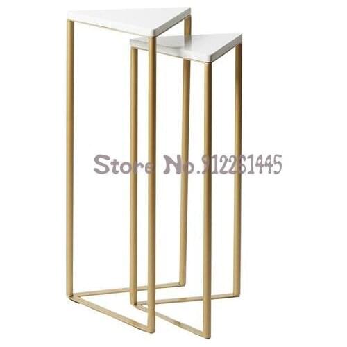 Nordic Marble Small Side Table Simple Modern Living Room Bedroom Small Tea Table Sofa Corner Table Bedside Table