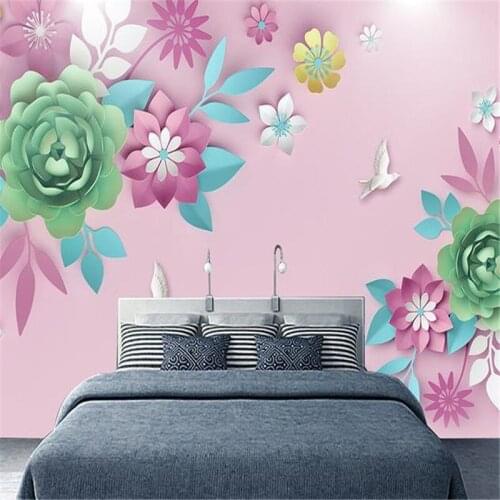 Modern 3D Custom Photo Wallpapers for Living Room Flowers Murals Home Decor Wall Papers for Walls 3D Nature Landscape Murals