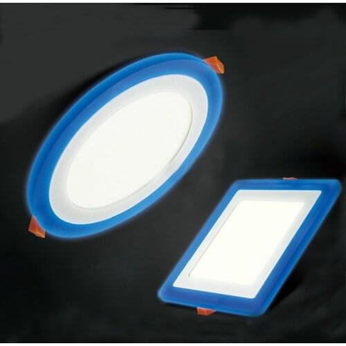 10pcs 6W 9W 18W Acrylic LED Panel Downlight 3 Model Round Panel light Warm Cold White Blue Ceiling Recessed Lamp Indoor Lighting