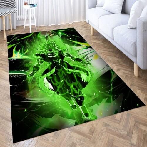 Broly Dragonball Dark Glow Carpet Decora Home Bedroom Kitchen Anti-slip Mat Rug Doormat Aisle Floor Mat Bath Mats Doormat