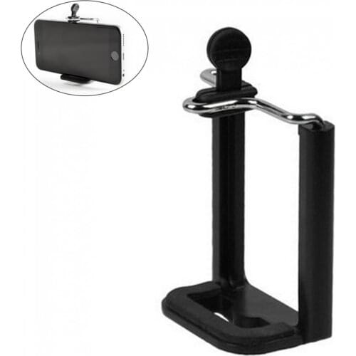 Universal Mobile Support Stand Clip Mobile Phone Bracket Holder 1/4 Screw ABS Universal Double Spring Clip Phone Bracket