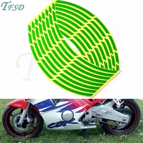 17" -19" car motorcycle wheel waterproof high quality fluorescent sticker bicycle decal for Kawasaki ZX-6 NINJA 650R ZZR600 ZX9R