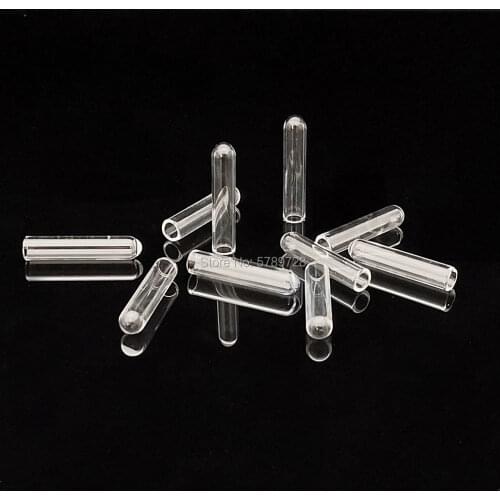 200pcs 6x30mm 6x50mm 7x30mm 7x50mm Mini Clear Glass Fermentation tube, duchenne tube for Teaching/medical/chemical experiment