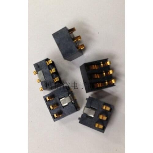 40pcs 7.0 Battery Holders 3PIN gilded battery holder with positioning column height 7MM