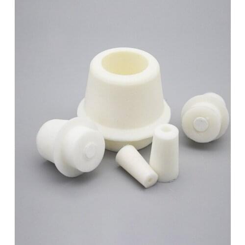 5pcs Laboratory Silicone Bung With Hole Stoppers Airlock Bubbler Triangular flask plug stopper