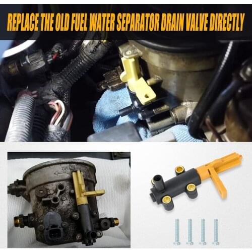 904-202 Fuel Water Separator Drain Valve Powerstroke Vehicles Replace for Ford 7.3L 1831198C91 F81Z9A153AA