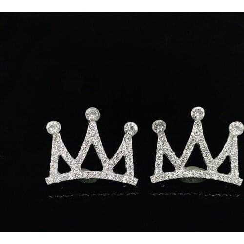 10Pcs Alloy Accessories Diamond Crown Flatback Bead For DIY Mobile Phone Case Beauty Alloy Jewelry Accessories