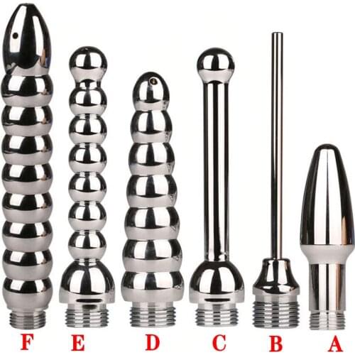 Anal Cleaner Douche Enema Butt Plug Anus Dilator Shower Vagina Cleaning Metal Anal Beads Ass Plug Sex Toys For Men And Women