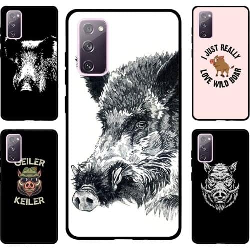 Cute wild boar funny Cartoon For Samsung S20 FE S8 S9 S10 S10e S21 Case For Galaxy Note 20 Ultra Note 10 Plus Coque