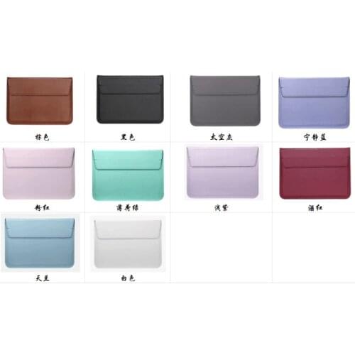 PU Leather Laptop Sleeve Notebook Bag Pouch Case for Macbook Air 11 13 12 15 Pro 13.3 15.4 Retina Unisex Sleeve Envelope Fundas