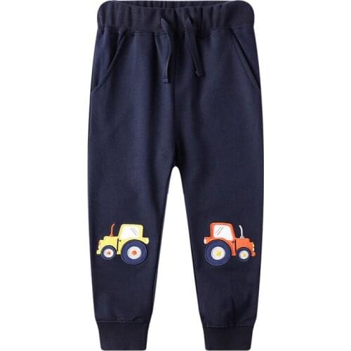 Children Sweatpants Applique Cars Boys Trousers Pants Autumn Spring Baby Long Pants Fashion Boys Sport Clothing