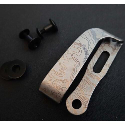 Titanium Alloy K Sheath Back Clip Leather Goods Clip Lightweight Portable Tool Tactical Spare Parts