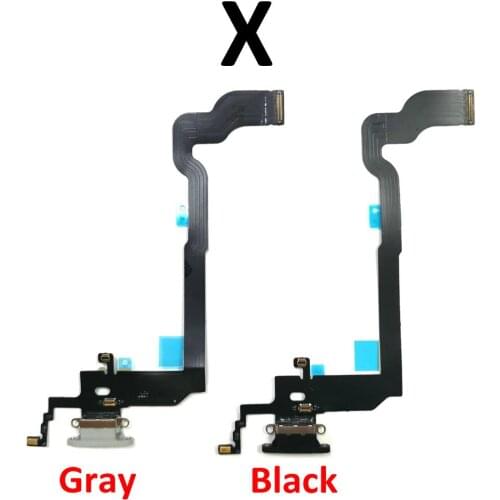 High Quality Charging Port Flex Cable + USB Dock Connector Charger Microphone Repair Parts Replacement For iPhone X 5.8 Inch