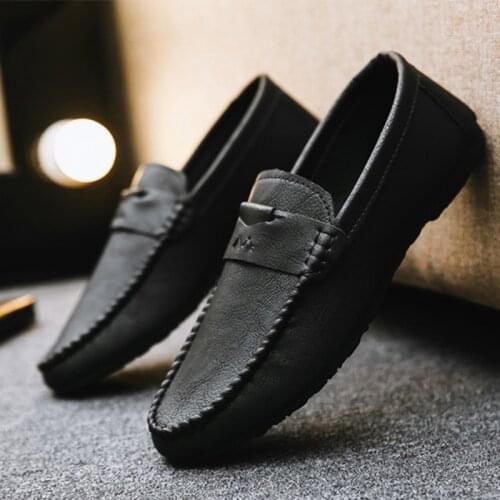 Men Casual Shoes Fashion Men Shoes PU Leather Mens Loafers Shoes Moccasins Slip On Mens Flats Male Driving Shoes