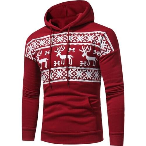 Mens Elk Hood Kerst Trui Mannen Women Fashion Christmas Snowflower Prints Pullover Winter Sweater Men Black Sweater