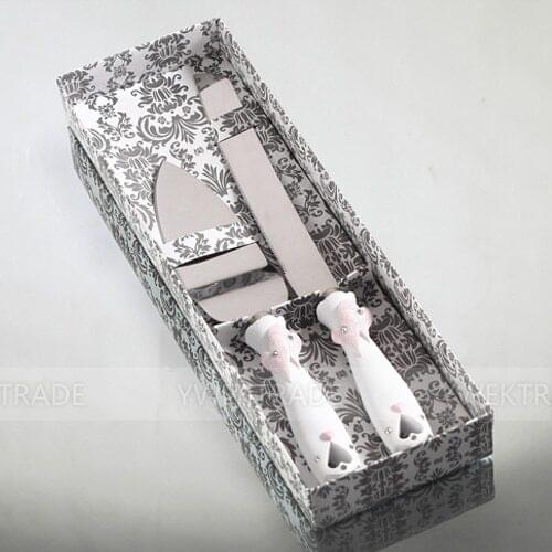 Wedding cake knife shovel set pizza Cheese kitchen tools flatware gift box for wedding birthday party Decoration