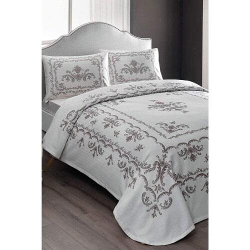 TAÇ Double Ranforce Pike Team-Royce/PIQUE: 200X230 CM (1 PC) FITTED BED SHEET: 160X200 CM (1 PC) PILLOW CASE: 50X70 CM (2 PCS) 1