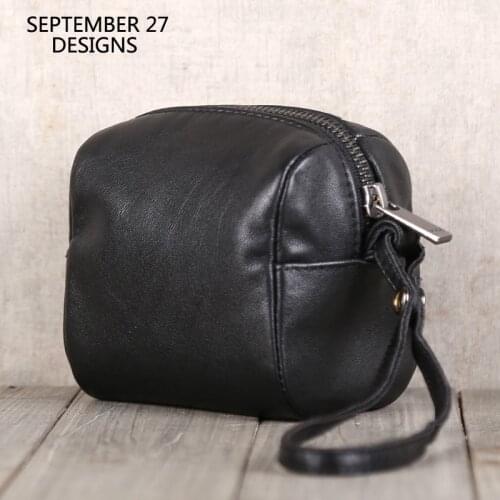 Coin Purses First Layer Leather Organizer Wallets Lovers Zipper Wallets High-capacity Men Women Key Purse Cowhide Mini Handbag