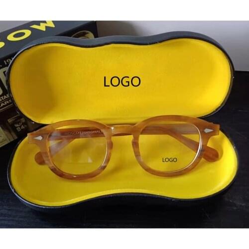 Optical Glasses Frame Men Women Johnny Depp Polarized Sunglasses Top Quality Brand Acetate Eyeglasses Frame with box 03