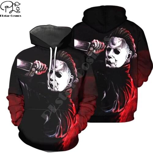PLstar Cosmos Michael Myers Halloween 3D Printed Hoodies Sweatshirts Zip Hooded For Men And Women Casual Streetwear Style-M28