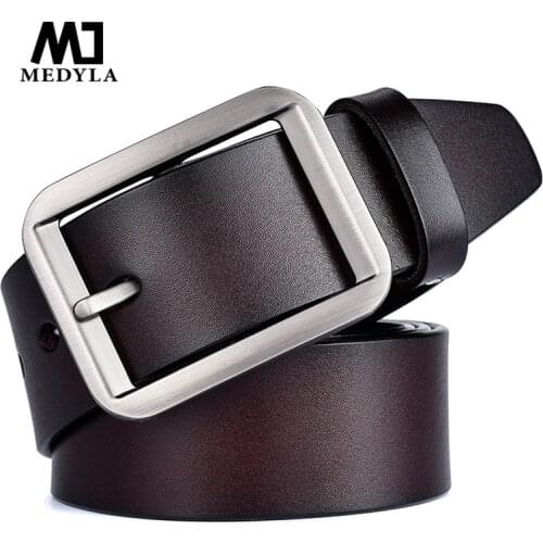 MEDYLA Men Belts High Quality Genuine Leather Belt Luxury Designer Belts Men Cowskin Fashion Strap Male Jeans for Man Cowboy