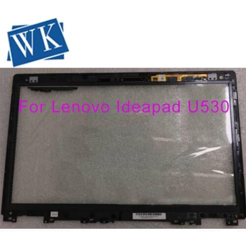 With frame Touch Digitizer Glass Lens Sensor Replacement for Lenovo Ideapad U530 TOUCH 20289 69.15107.G02 I156FGT05.0