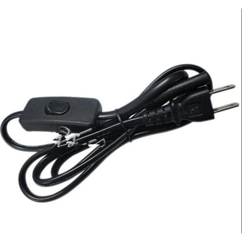 Power Cord With Switch US Standard 2P 0.75 Power supply Cord 1.2M 100PCS