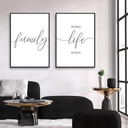 Modern Style Minimalism Quotes Wall Art Canvas Painting Nordic Posters and Prints Wall Pictures for Living Bedroom Decoration